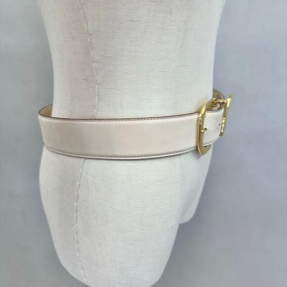 Paloma Picasso Signature "X" Beige Leather Belt Gold
Size Large L/80 Italy - Picture 5 of 16
